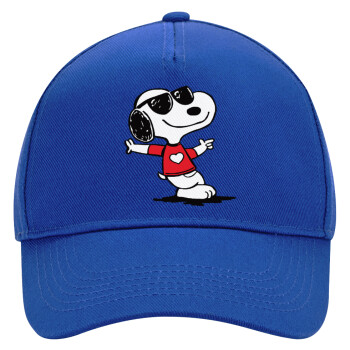 Snoopy καρδούλα, Καπέλο Ενηλίκων Ultimate ΜΠΛΕ, (100% ΒΑΜΒΑΚΕΡΟ DRILL, ΕΝΗΛΙΚΩΝ, UNISEX, ONE SIZE)