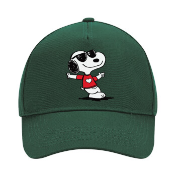 Snoopy καρδούλα, Adult Ultimate Hat GREEN, (100% COTTON DRILL, ADULT, UNISEX, ONE SIZE)