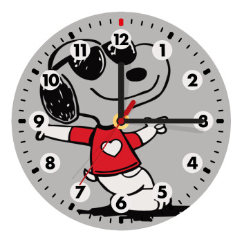 Snoopy καρδούλα, Wooden wall clock (20cm)