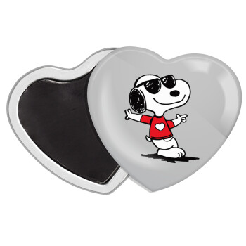 Snoopy καρδούλα, Μαγνητάκι καρδιά (57x52mm)