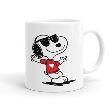 Snoopy καρδούλα, Ceramic coffee mug, 330ml (1pcs)