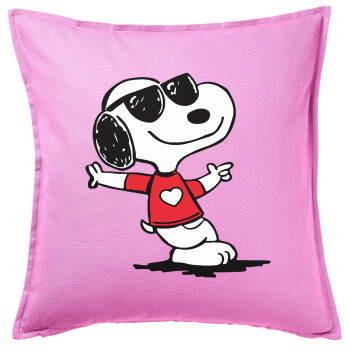 Snoopy καρδούλα, Sofa cushion Pink 50x50cm includes filling