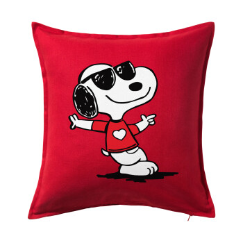 Snoopy καρδούλα, Sofa cushion RED 50x50cm includes filling