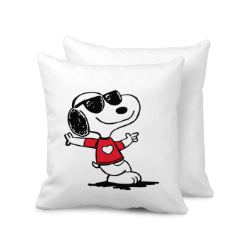 Snoopy καρδούλα, Sofa cushion 40x40cm includes filling