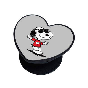 Snoopy καρδούλα, Phone Holders Stand  καρδιά Μαύρο Βάση Στήριξης Κινητού στο Χέρι