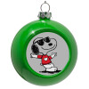 Green Christmas tree ornament bauble 8cm