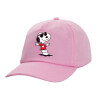 Adult Baseball Cap, 100% Cotton, PINK (COTTON, ADULT, UNISEX, ONE SIZE)