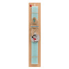 Easter Set, wooden keychain & aromatic flat Easter candle (30cm) (TURQUOISE)