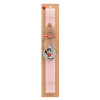 Easter Set, wooden keychain & scented flat Easter candle (30cm) (PINK)