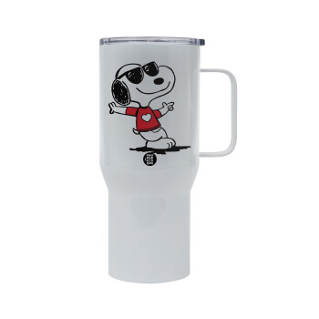 Snoopy καρδούλα, Mega Stainless steel Tumbler with lid, double wall 750L