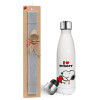 Easter candle, metallic white thermos bottle (500ml) & aromatic flat candle (30cm) (GRAY)