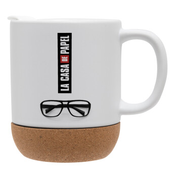 la professor, γυαλιά, Ceramic coffee mug Cork (MAT), 330ml (1pcs)