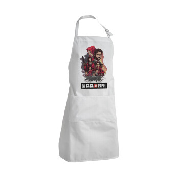 La casa de papel drawing cover, Adult Chef Apron (with sliders and 2 pockets)
