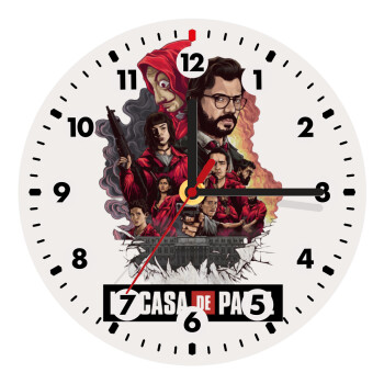 La casa de papel drawing cover, Wooden wall clock (20cm)