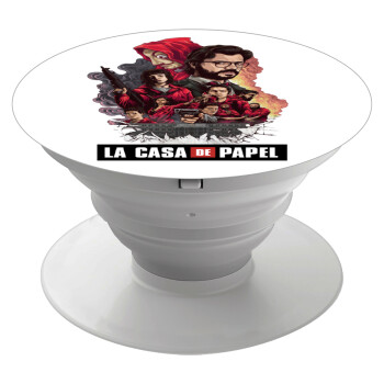 La casa de papel drawing cover, Phone Holders Stand  Λευκό Βάση Στήριξης Κινητού στο Χέρι