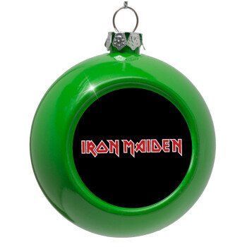 Iron maiden, Green Christmas tree ornament bauble 8cm