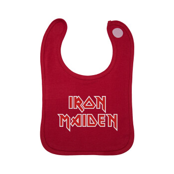 Iron maiden, Σαλιάρα με Σκρατς Κόκκινη 100% Organic Cotton (0-18 months)