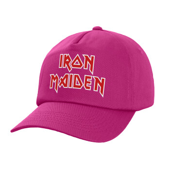 Iron maiden, Children's Baseball Cap, 100% Cotton Twill, Fuchsia (COTTON, CHILDREN'S, UNISEX, ONE SIZE)