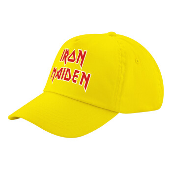 Iron maiden, Child's Baseball Cap, 100% Cotton Twill, Yellow (COTTON, CHILD, UNISEX, ONE SIZE)