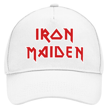 Iron maiden, Καπέλο Ενηλίκων Baseball, Drill, Λευκό (100% ΒΑΜΒΑΚΕΡΟ, ΕΝΗΛΙΚΩΝ, UNISEX, ONE SIZE)