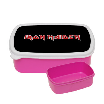 Iron maiden, ΡΟΖ παιδικό δοχείο φαγητού (lunchbox) πλαστικό (BPA-FREE) Lunch Βox M18 x Π13 x Υ6cm