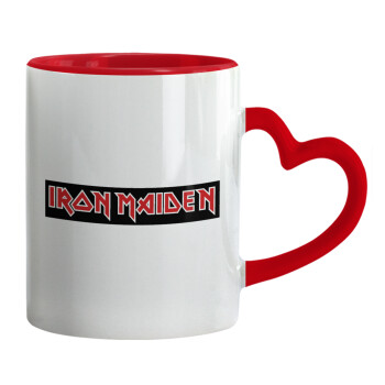 Iron maiden, Mug heart red handle, ceramic, 330ml