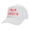 Structured Trucker Adult Hat, with Mesh, WHITE (100% COTTON, ADULT, UNISEX, ONE SIZE)