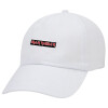 Adult Baseball Cap White 5-panel (POLYESTER, ADULT, UNISEX, ONE SIZE)