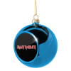 Blue Christmas tree ball ornament 8cm