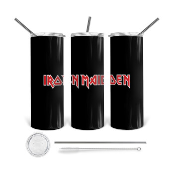 Iron maiden, 360 Eco friendly stainless steel tumbler 600ml, with metal straw & cleaning brush