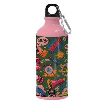 Pop art colorful seamless, Water bottle 600ml