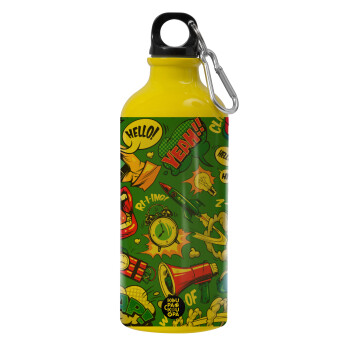 Pop art colorful seamless, Water bottle 600ml