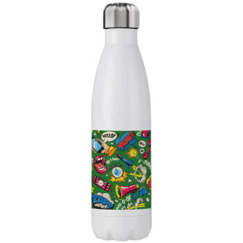 Pop art colorful seamless, Stainless steel, double-walled, 750ml