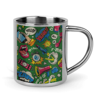 Pop art colorful seamless, Mug Stainless steel double wall 300ml