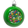 Green Christmas tree ornament bauble 8cm