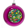 Purple Christmas tree ornament bauble 8cm