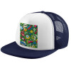 Children's Soft Trucker Cap with Dark Blue/White Mesh (POLYESTER, CHILDREN, ONE SIZE)