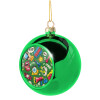 Green Christmas tree ornament ball 8cm