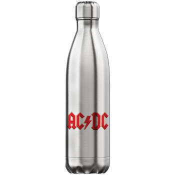 AC/DC, Μεταλλικό παγούρι θερμός Inox (Stainless steel), διπλού τοιχώματος, 750ml