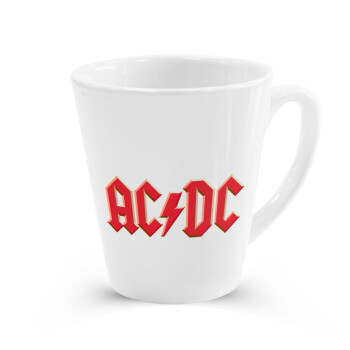 AC/DC, Κούπα κωνική Latte Λευκή, κεραμική, 300ml