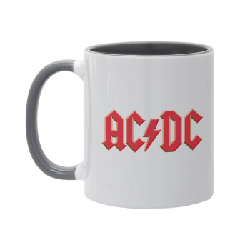 AC/DC, Κούπα χρωματιστή γκρι, κεραμική, 330ml