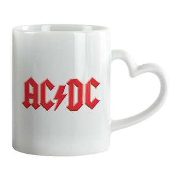 AC/DC, Mug heart handle, ceramic, 330ml