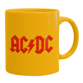 AC/DC, Ceramic coffee mug yellow, 330ml (1pcs)