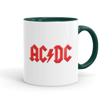 AC/DC, Κούπα χρωματιστή πράσινη, κεραμική, 330ml