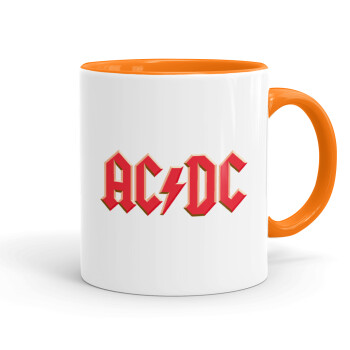 AC/DC, Κούπα χρωματιστή πορτοκαλί, κεραμική, 330ml