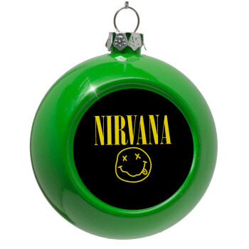 Nirvana, Green Christmas tree ornament bauble 8cm