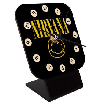 Nirvana, Quartz Table clock in natural wood (10cm)