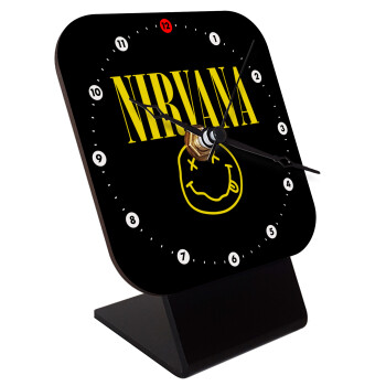 Nirvana, Quartz Wooden table clock with hands (10cm)