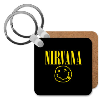 Nirvana, Μπρελόκ Ξύλινο τετράγωνο MDF
