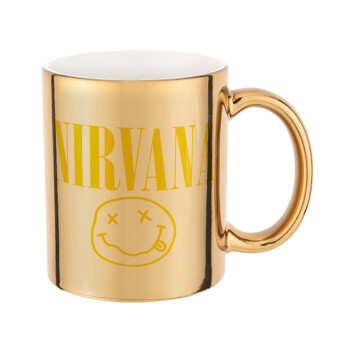 Nirvana, Κούπα κεραμική, χρυσή καθρέπτης, 330ml